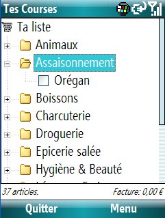 Mode je fais mes courses